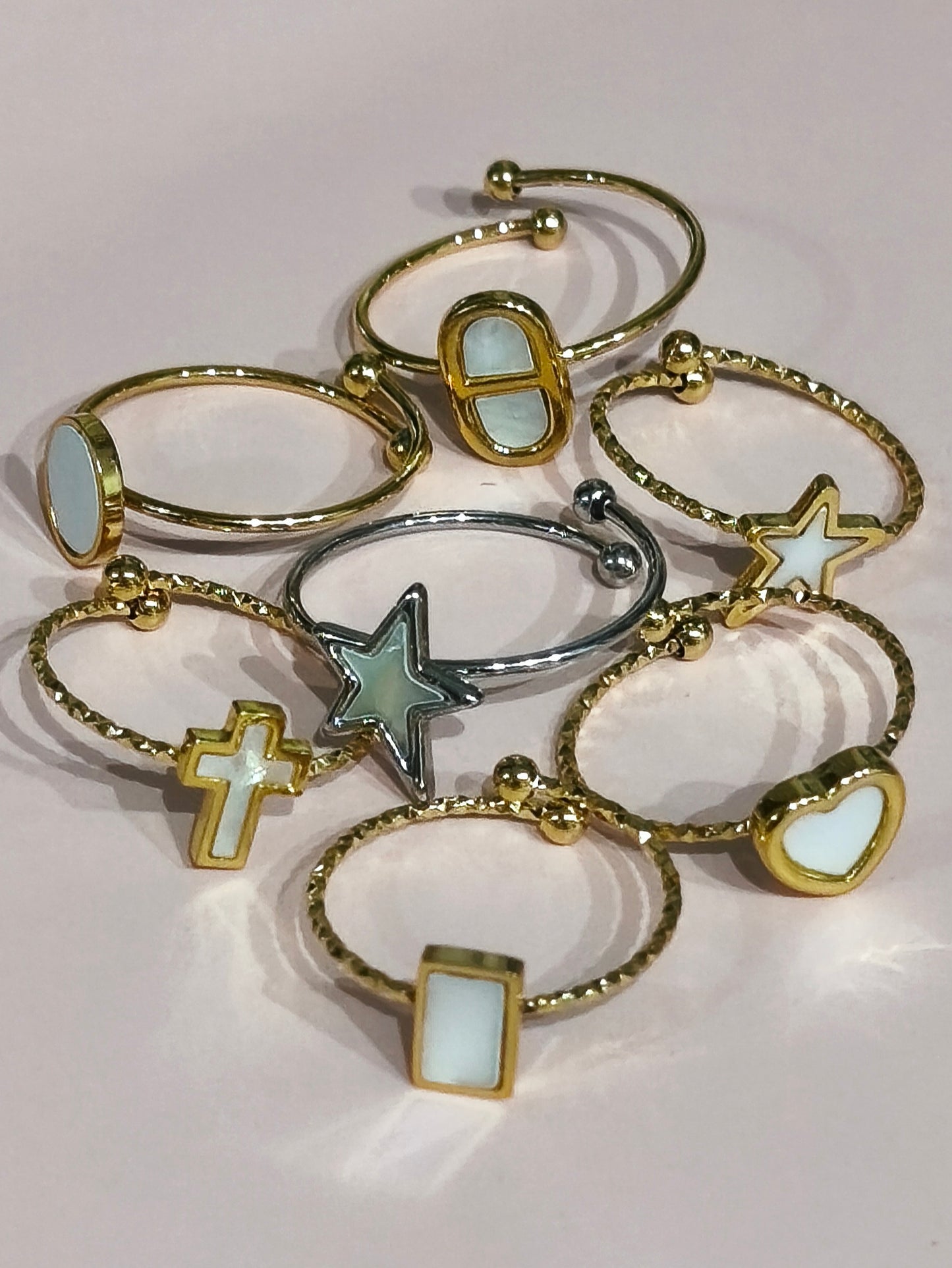 ANILLO DOBLE NÁCAR