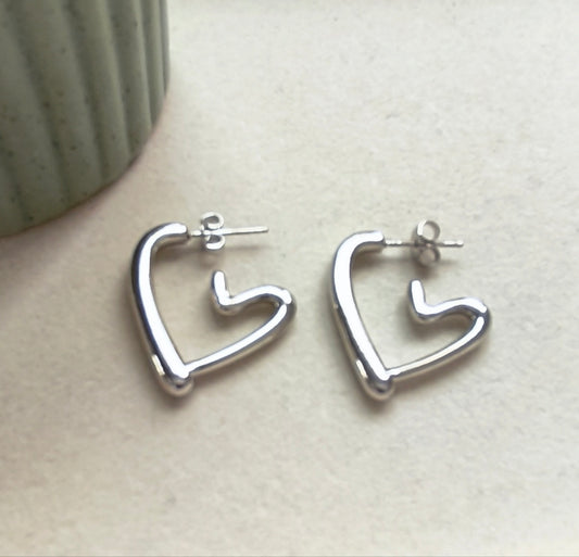 PENDIENTES ACERO LOVE