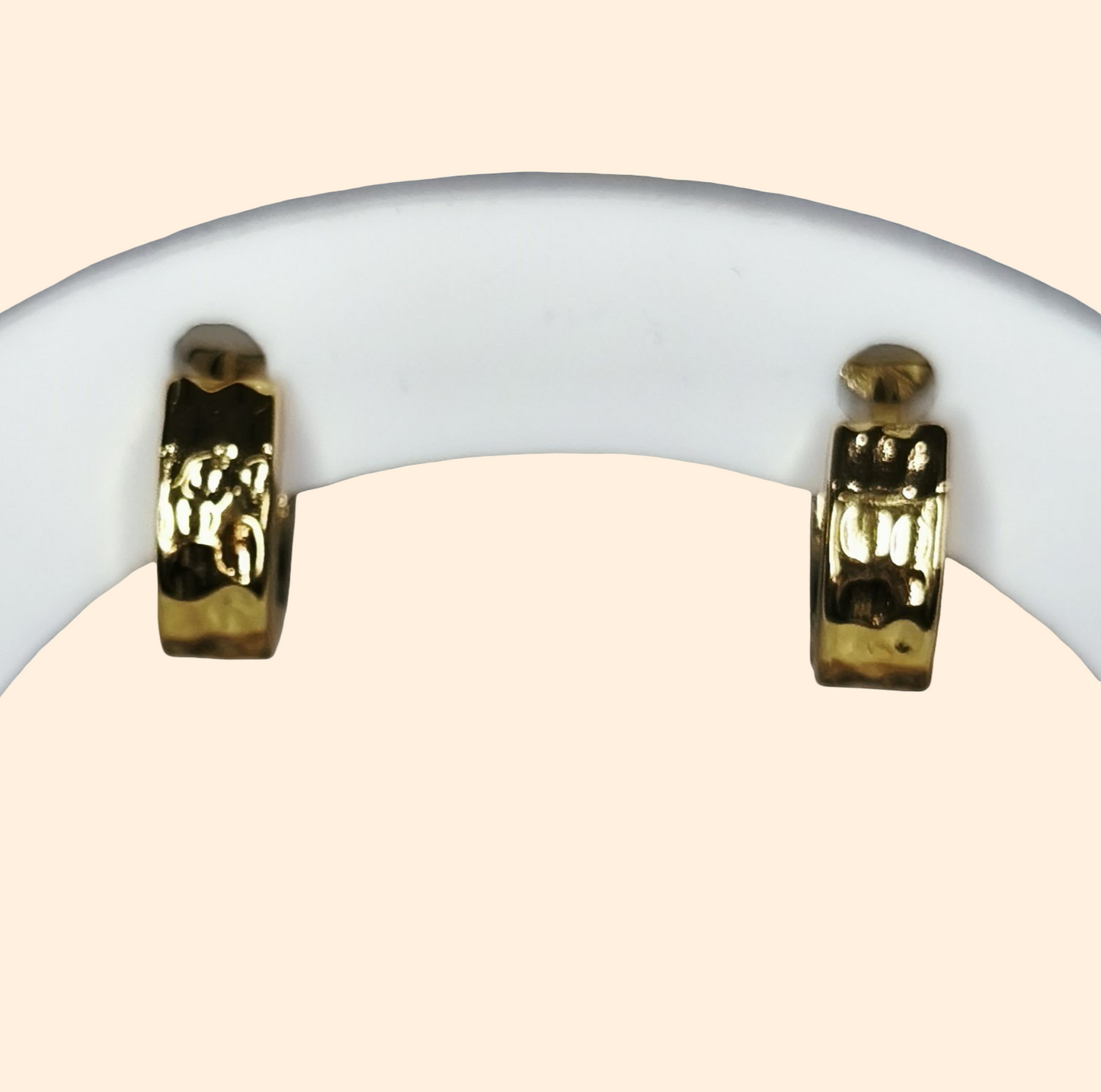 PENDIENTES  ARO ACERO MARTILLADO