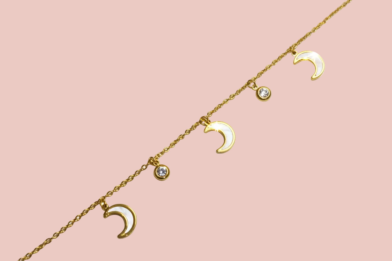PULSERA LUNITAS STEEL GOLD